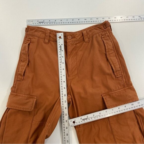 Artizia TNA supply baggy cargo pants cognac size 4 high rise pockets pure cotton - Picture 11 of 12